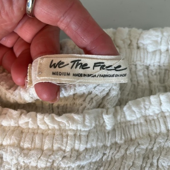 FREE PEOPLE Dancing Till Dawn Off-the-Shoulder Cropped Top, Medium - Picture 8 of 8